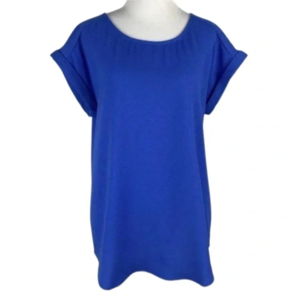 Express top size M Blue short sleeve lightweight